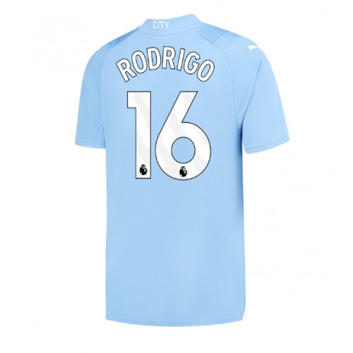 Fotbalové Dres Manchester City Rodri Hernandez #16 Domácí 2023-24 Krátký Rukáv